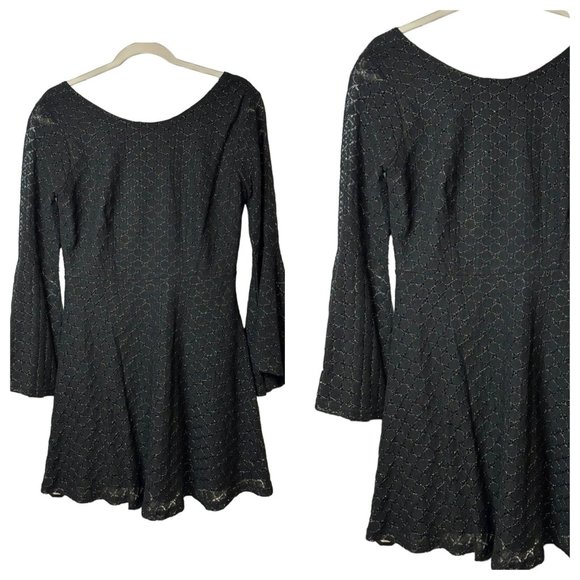 Altered State Ladies Flowy Sleeve Black Cotton, Nylon Sleek Dress Size Medium - Picture 1 of 8
